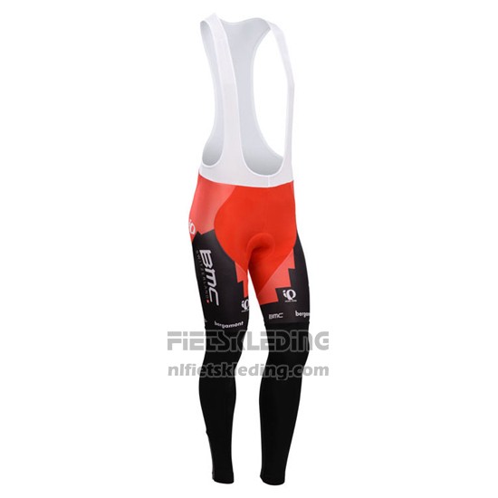 2014 Fietskleding BMC Kampioen Noorwegen Blauw en Rood Lange Mouwen en Koersbroek